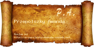 Przepolszky Amanda névjegykártya